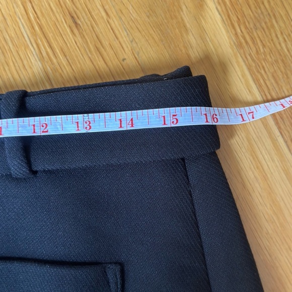 NWT Loft Black Knee Length Skirt With Belt & Pockets Size 4 Work Business - Picture 7 of 8
